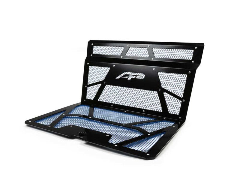 Agency Power AP-RZR-111-FGB-MBLU fits Polaris 14-18 RZR XP 1000 / XP Turbo Vented Engine Cover - Gloss Black / Mesh Blue