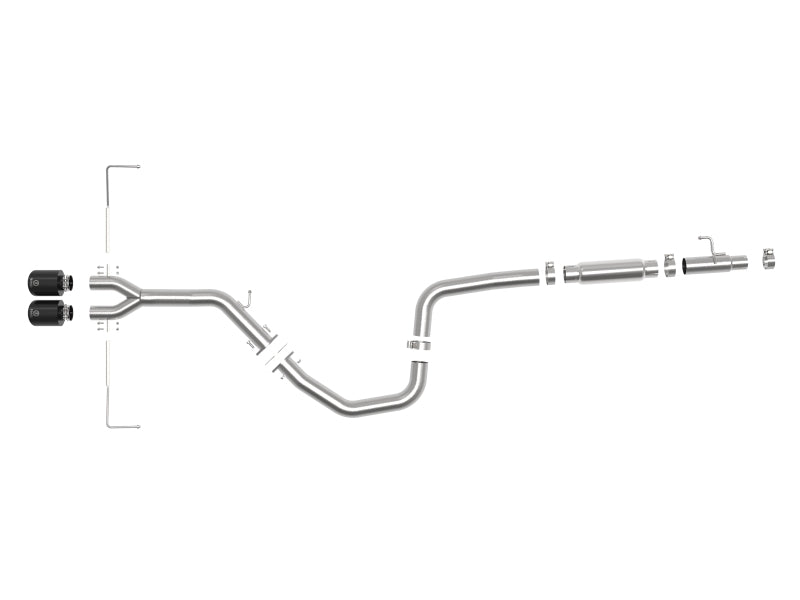 AFE 49-37011-B Exhaust Cat-Back 19-20 fits Hyundai Veloster 304SS Black Dual T