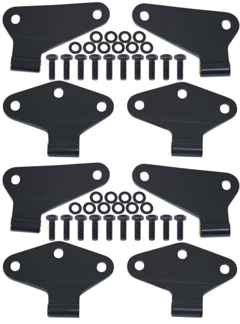 Kentrol 80581 fits Jeep 07-18 Wrangler JK Body Door Hinge Set 8 Pieces 4 Door - Textured Black