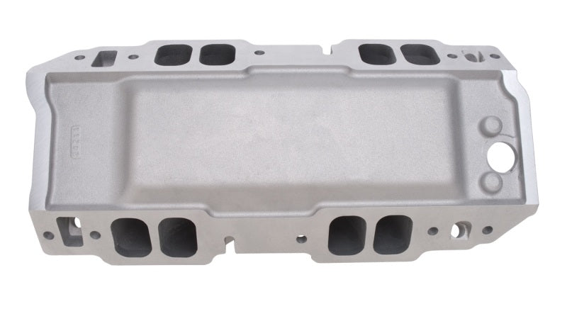 Edelbrock 2896 Manifold BBC Short Deck Super Victor 565 Conventional Rect Port Heads