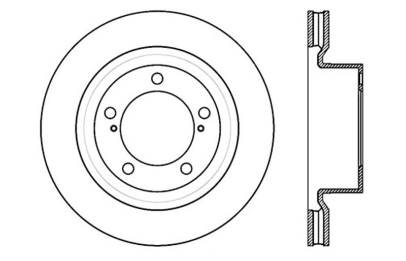 Stoptech 128.44156L Drilled Sport Brake Rotor