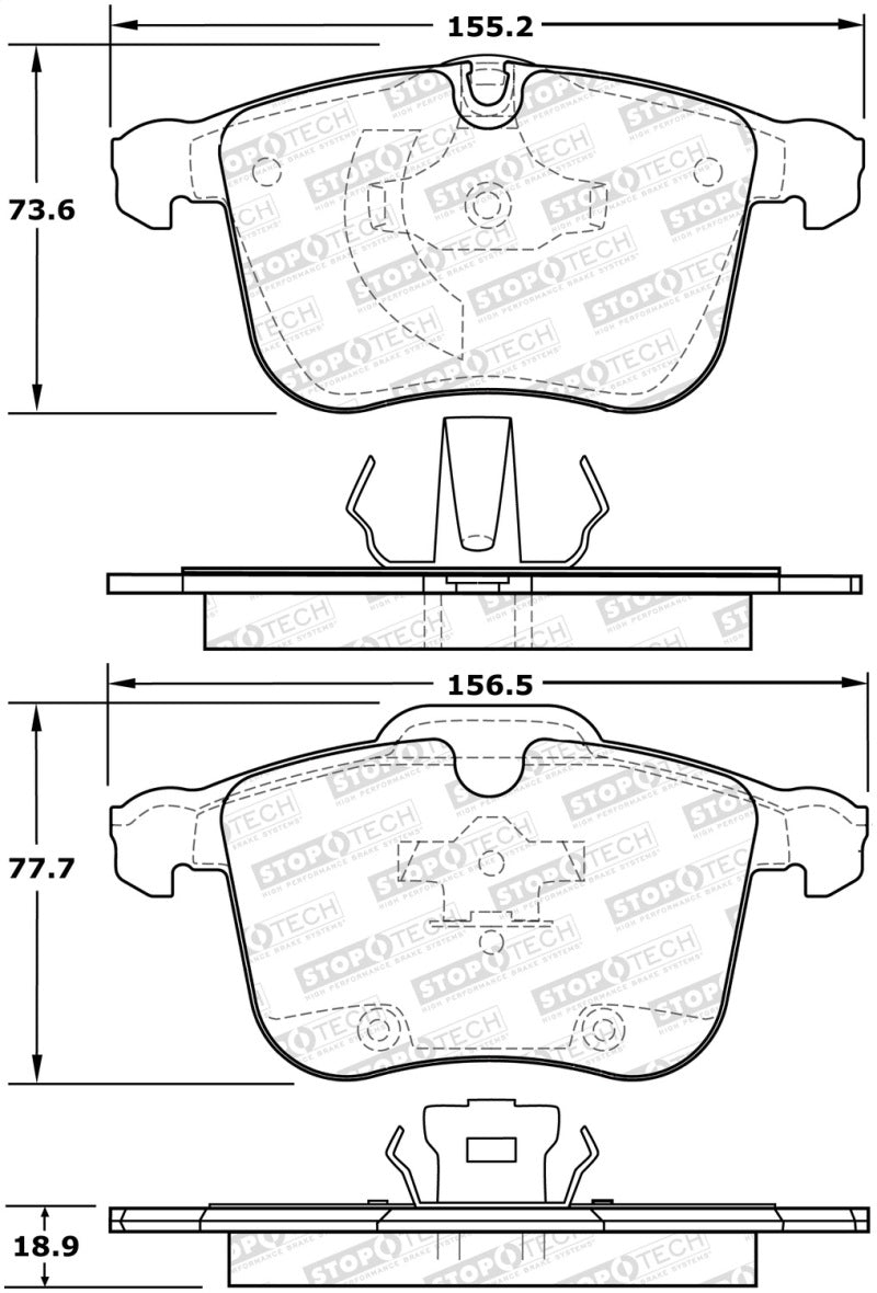 StopTech 308.1257 Street Brake Pads