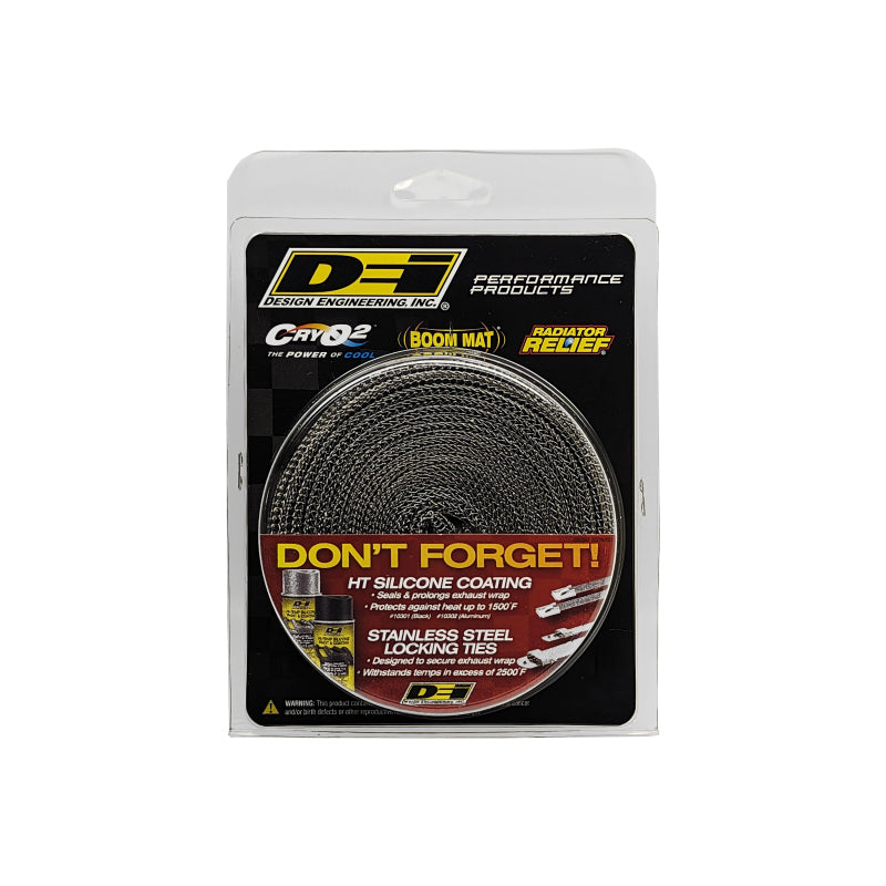 DEI 10077 Exhaust Wrap 1.5in x 10ft - EXO - Black