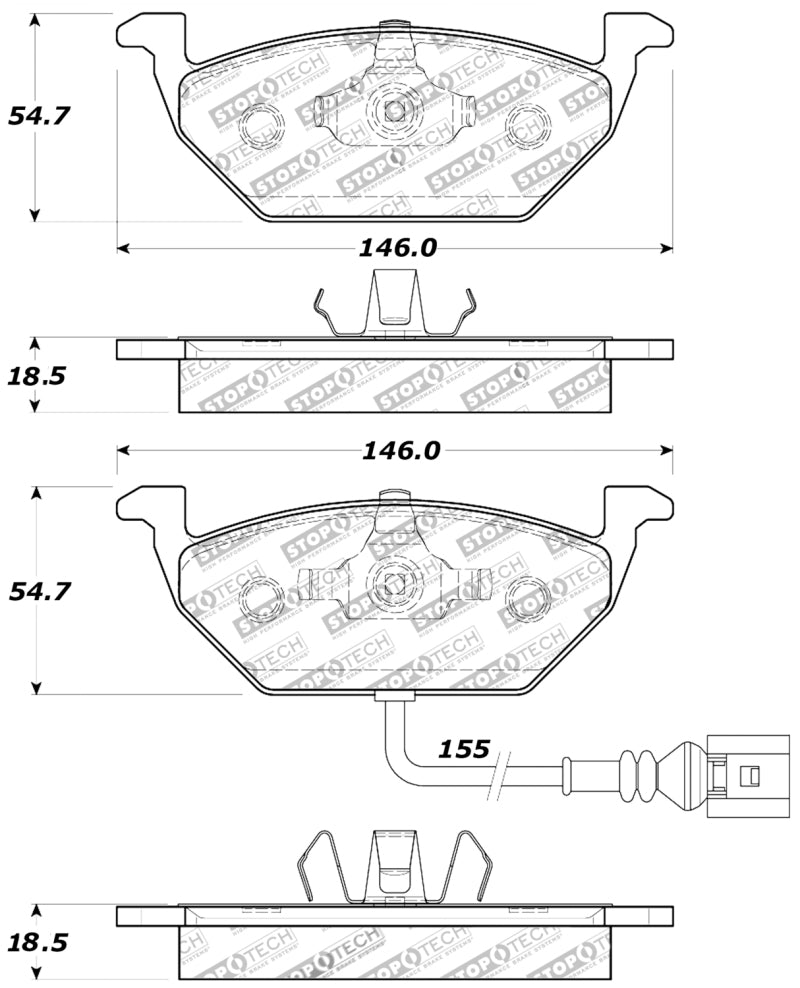 Stoptech 309.07681 Performance Brake Pads