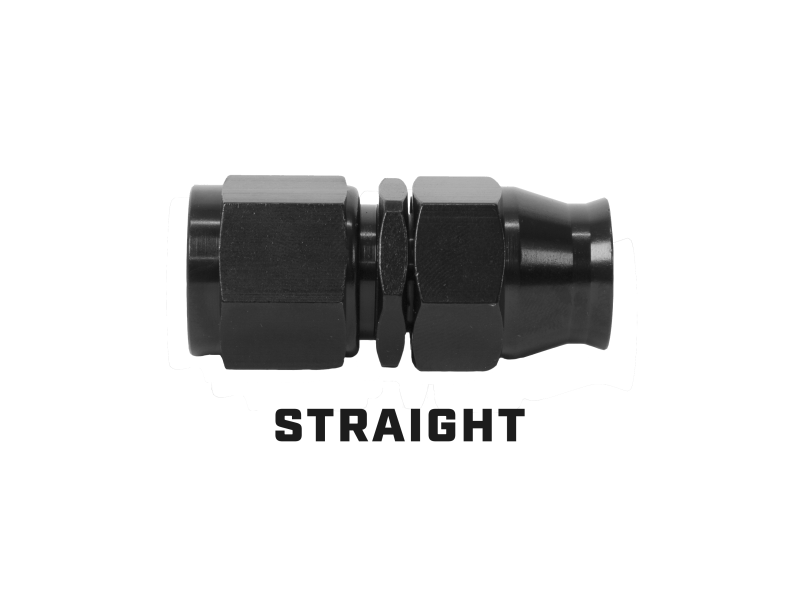 Aeromotive 15350 PTFE Hose End - AN-06 - Straight - Black Anodized