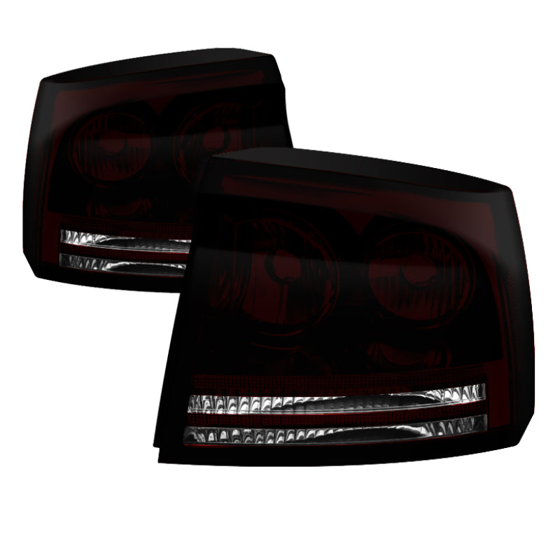 9033131 Xtune fits Dodge 05-08 Charger OEM Style Tail Lights Dark Red ALT-JH-D