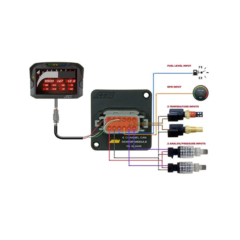 AEM 30-2226 6 Channel CAN Sensor Module