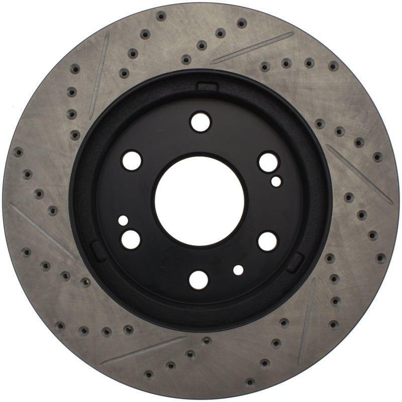 Stoptech 127.66057L 05-10 GMC Sierra 1500 (w Rear Drum) / 07-09 GMC Yukon Front Left Slotted & Drilled Rotor