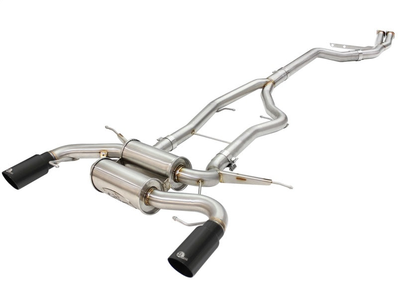 AFE 49-36328-B rce XP SS-304 Black Tip 3.0in-2.5in Dia Cat Back Exhaust 11-13 f