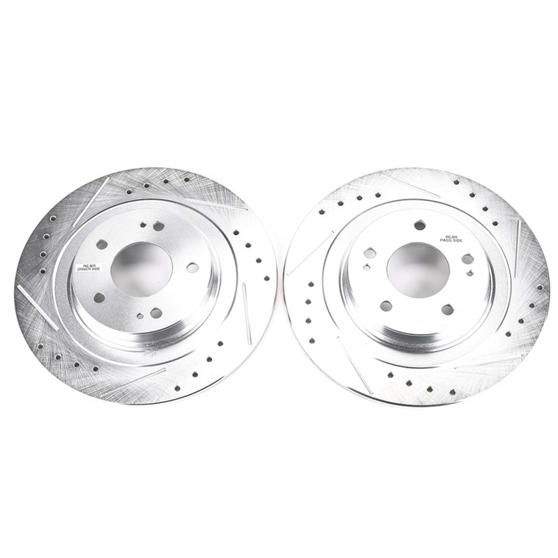 PowerStop fits Mitsubishi Eclipse Cross Rear Evolution Drilled & Slotted Rotors