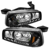 5017635 Xtune fits Dodge 06-10 Charger 1Pc LED Crystal Headlights Black HD-ON-