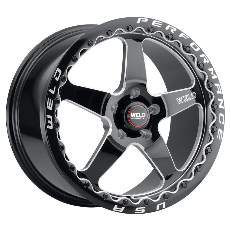 Weld S90470086P10 S904 17X10 Ventura Drag Beadlock 5X135 ET10 BS5.9 Gloss Black