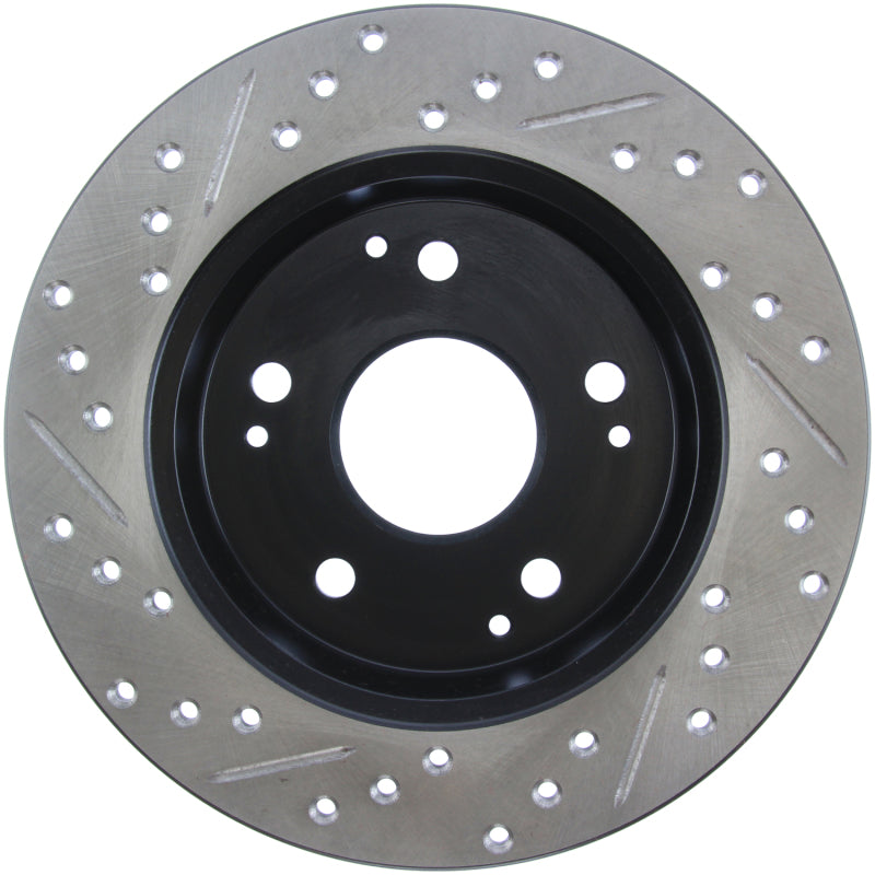 Stoptech 127.40042L 02-06 fits Acura RSX Incl. Type S / 97-01 Integra Type R Slotted & Drilled Left Rear Rotor