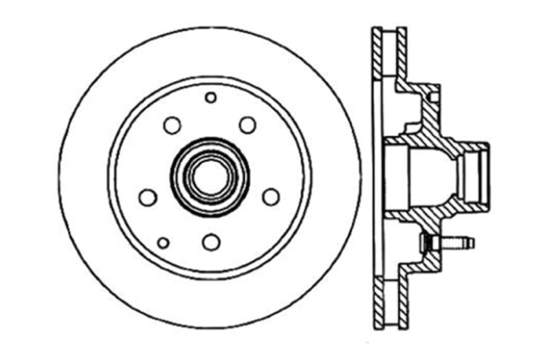 Stoptech 128.66025R Drilled Sport Brake Rotor