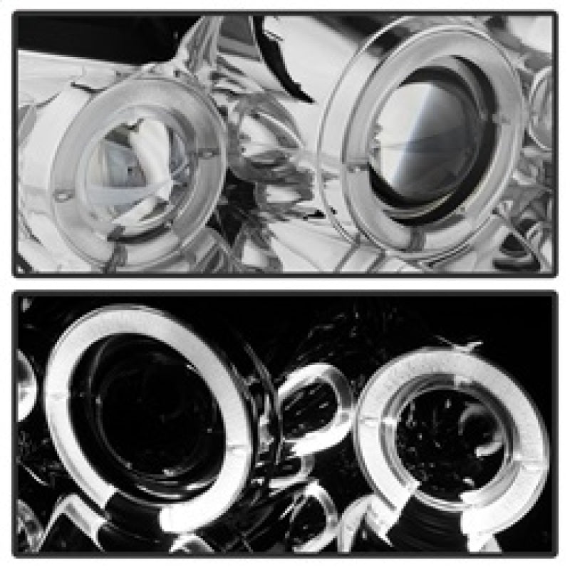 Spyder 5010452 fits Ford 99-04 Mustang Projector Headlights LED Halo Chrome Hig