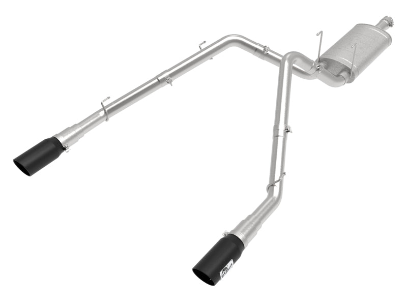 AFE 49-42074-B GT 3in 409SS Cat-Back Exhaust System w/Black Tip 09-18 fits Dod