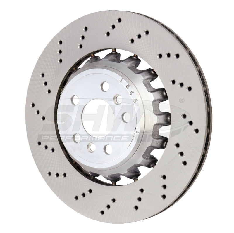 SHW Performance BRL43503 SHW 2020+ fits BMW X3 M 3.0L Left Rear Cross-Drilled Lightweight Brake Rotor (34118054827)