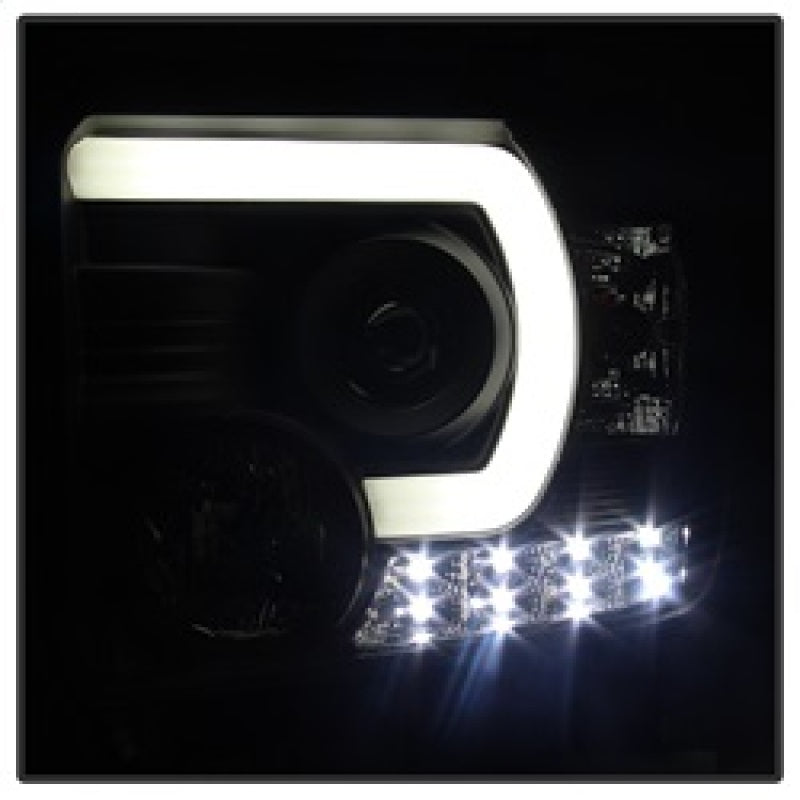 Spyder 5080523 fits GMC 14-16 Sierra Projector Headlights Light Bar DRL Black P