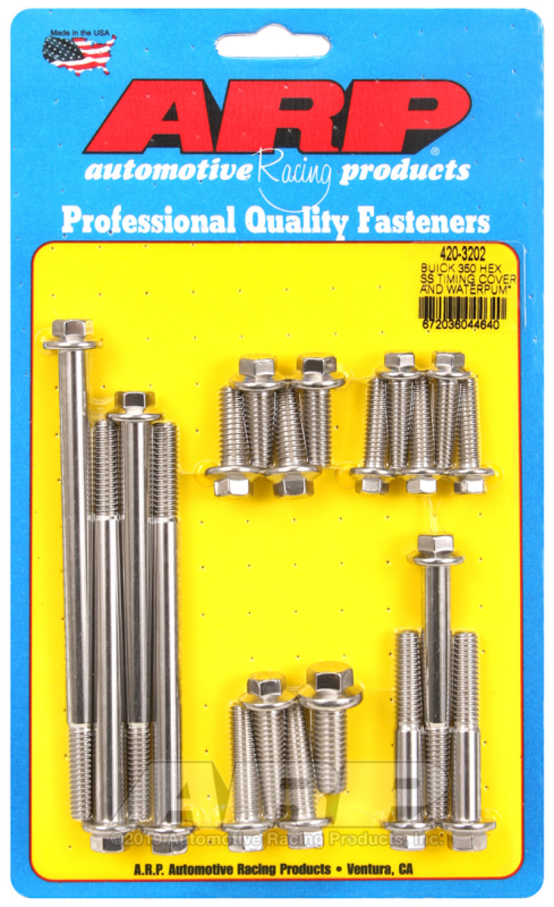 ARP 420-3202 fits Buick 350 SS Hex Timing Cover and Water Pump Bolt Kit