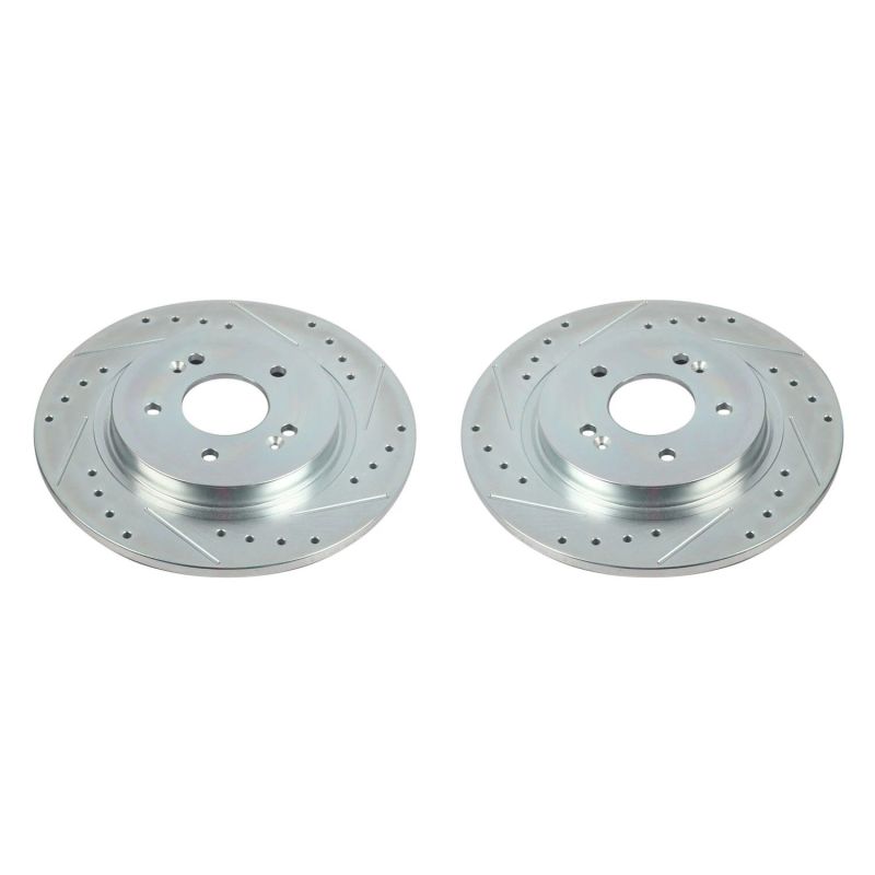 PowerStop fits Hyundai 19-20 Santa Fe Rear Evolution Drilled & Slotted Rotors -