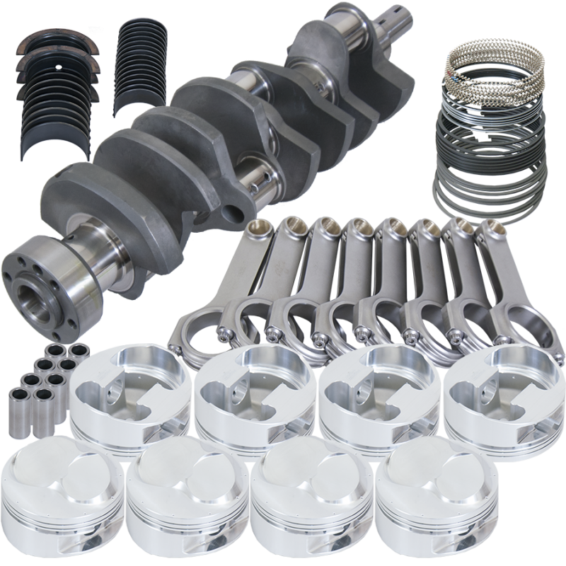 Eagle 35726L4560 fits Chevy 502 1Pc 4.250in Counterwght Crank 6.535in H-Beam 46cc 4.560in Pistons Rotating Assembly