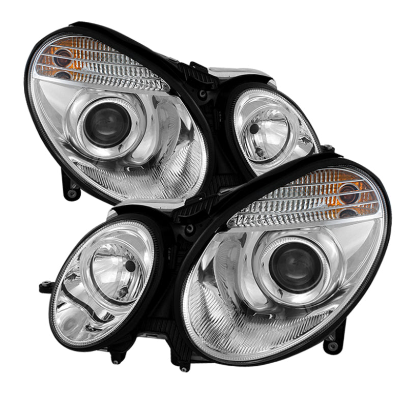Spyder 5042163 fits Mercedes Benz E-Class Projector Headlights Halogen Model On