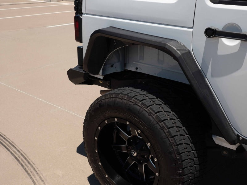 Road Armor 507AFF0B 07-18 fits Jeep Wrangler JK Stealth Front Fender Flare Body Armor w/LED DRL - Tex Blk