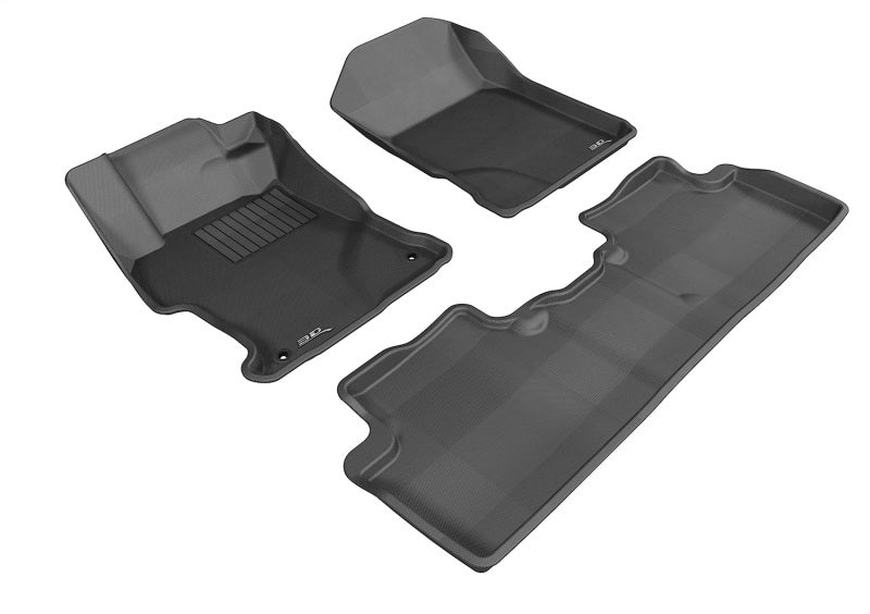 3D MAXpider 20-21 fits Hyundai Sonata / 2021 Kia K5 Kagu 1st Row Floormat - Bla