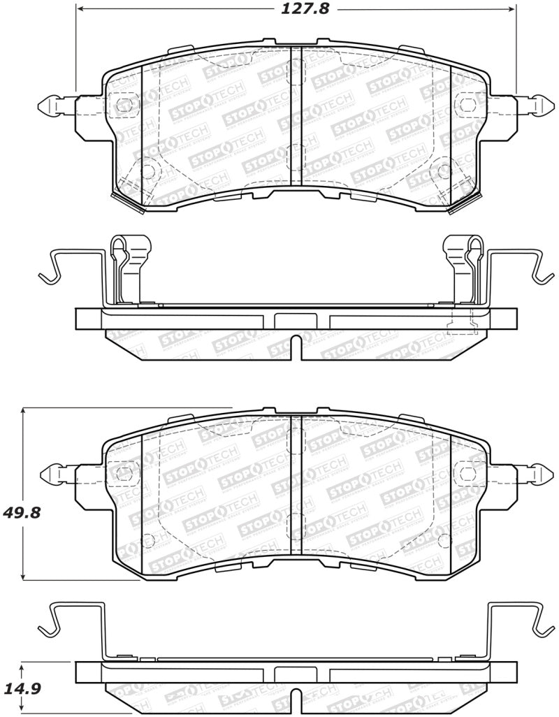 Stoptech 308.151 Street Brake Pads - Front