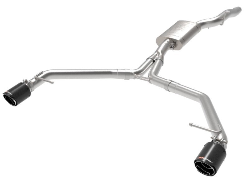 AFE 49-36437-C orce-Xp 13-16 fits Audi Allroad L4 SS Axle-Back Exhaust w/ Carbo