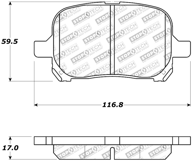 Stoptech 308.0707 Street Touring Brake Pads