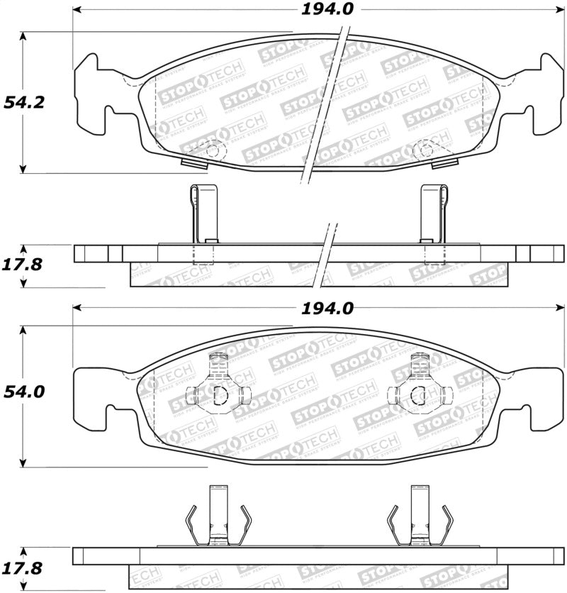 Stoptech 308.079 Street Brake Pads