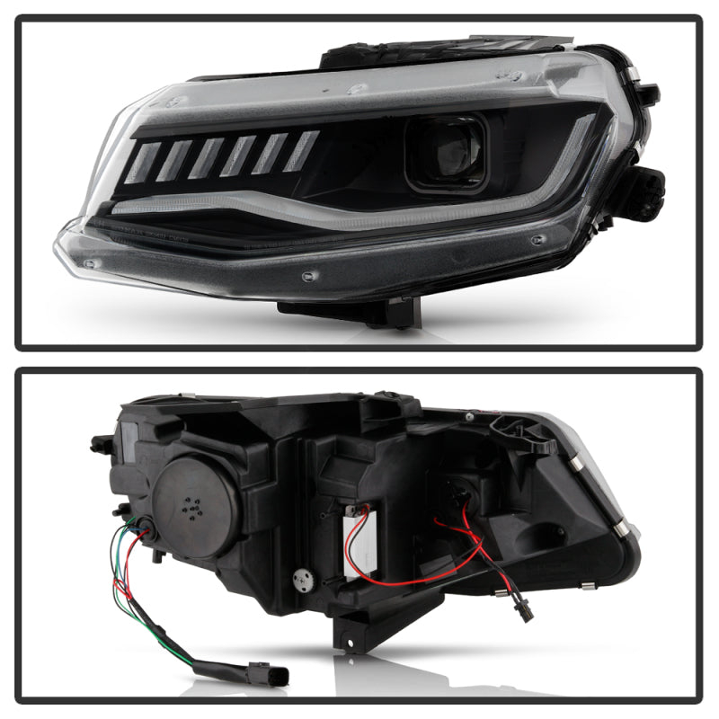Spyder 5087355 fits Chevy 16-18 Camaro HID Model Full LED Headlights Black PRO-