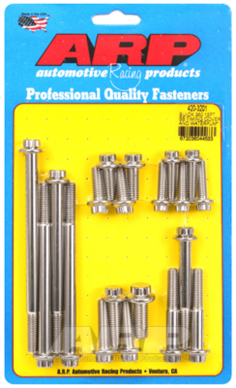 ARP 420-3201 fits Buick 350 SS 12PT Timing Cover and Water Pump Bolt Kit