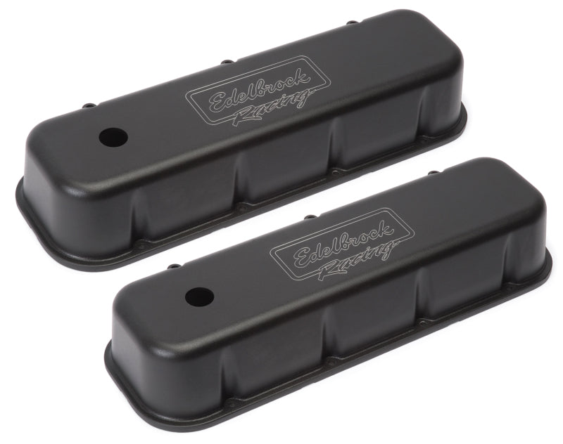 Edelbrock 41803 Valve Cover Victor Series fits Chevrolet 1965 and Later 396-502 V8 Tall Black