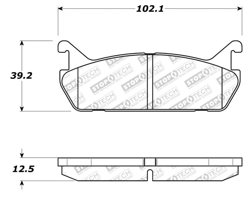 Stoptech 305.0458 91-96 Ford Escort / Mercury Tracer Street Select Rear Brake Pads