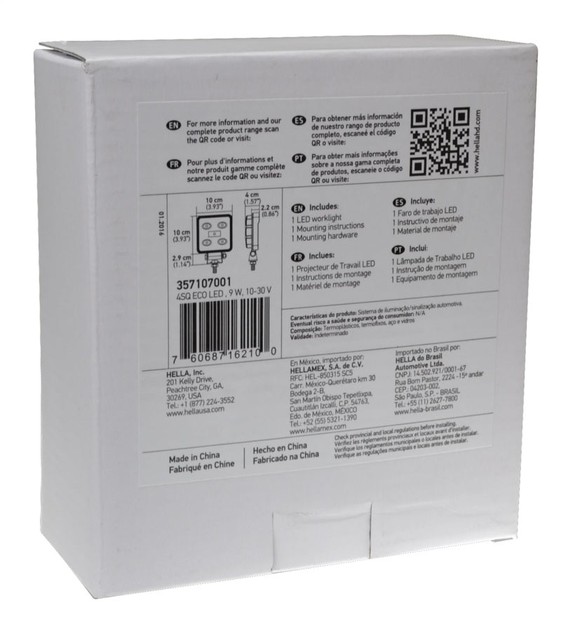 Hella 357107001 ValueFit Work Light 4SQ LED MV CR LT