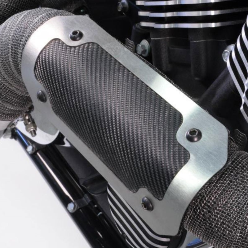 DEI 10902 Powersport Flexible Heat Shield -4in x 8in - Brushed/Onyx