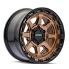 Mayhem 8306-7883BZ6 8306 Ridgeline 17x8.5 / 6x139.7 BP / 6mm Offset / 106.1mm Hub Satin Bronze/Black Lip Wheel