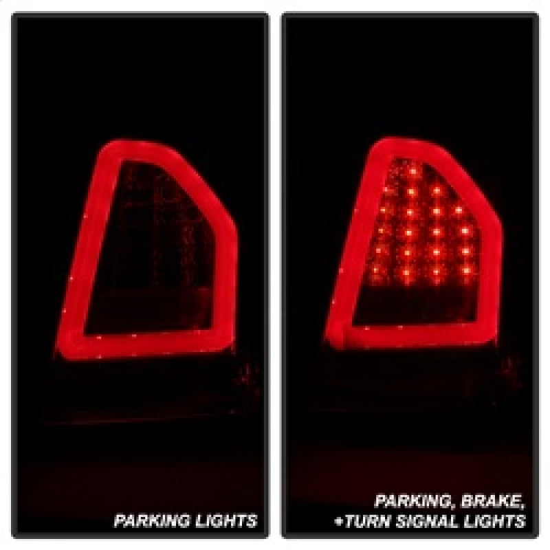 Spyder 5083333 fits Chrysler 05-07 300 V2 Light Bar LED Tail Lights - Red Clear