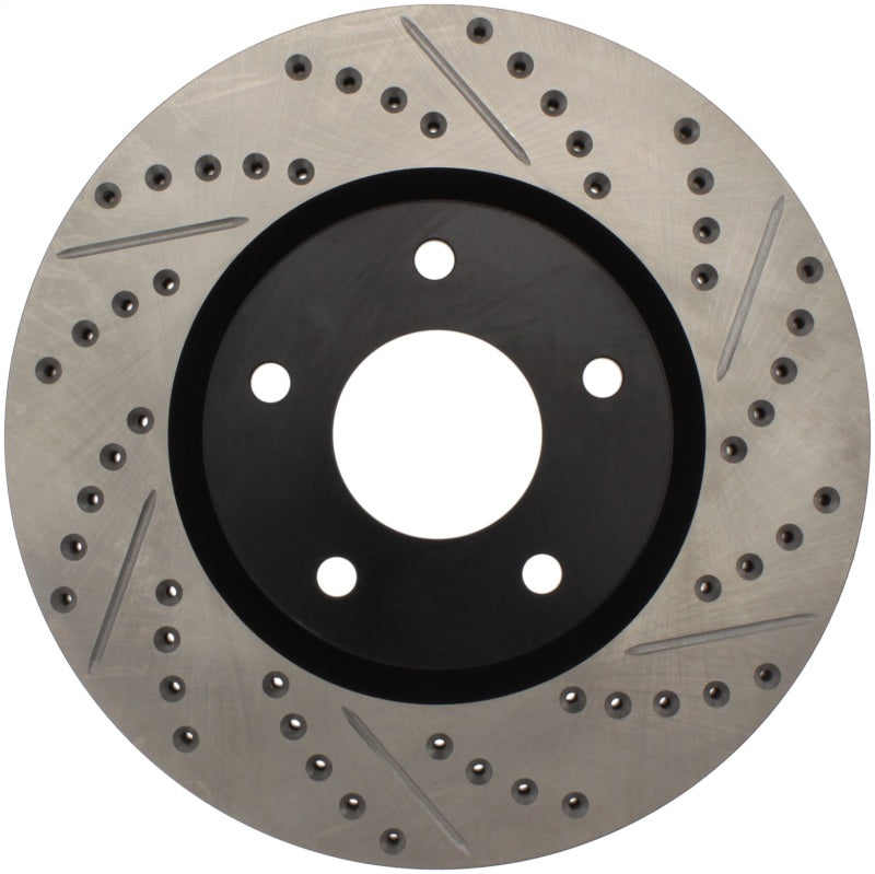 Stoptech 127.42074R 1/02-05 Infiniti G35 (alloy disc) / 6/02-05 Nissan 350Z Slotted & Drilled Right Front Rotor