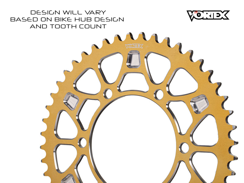 Vortex Racing V4 50 Tooth 520 Rear Sprocket - Gold