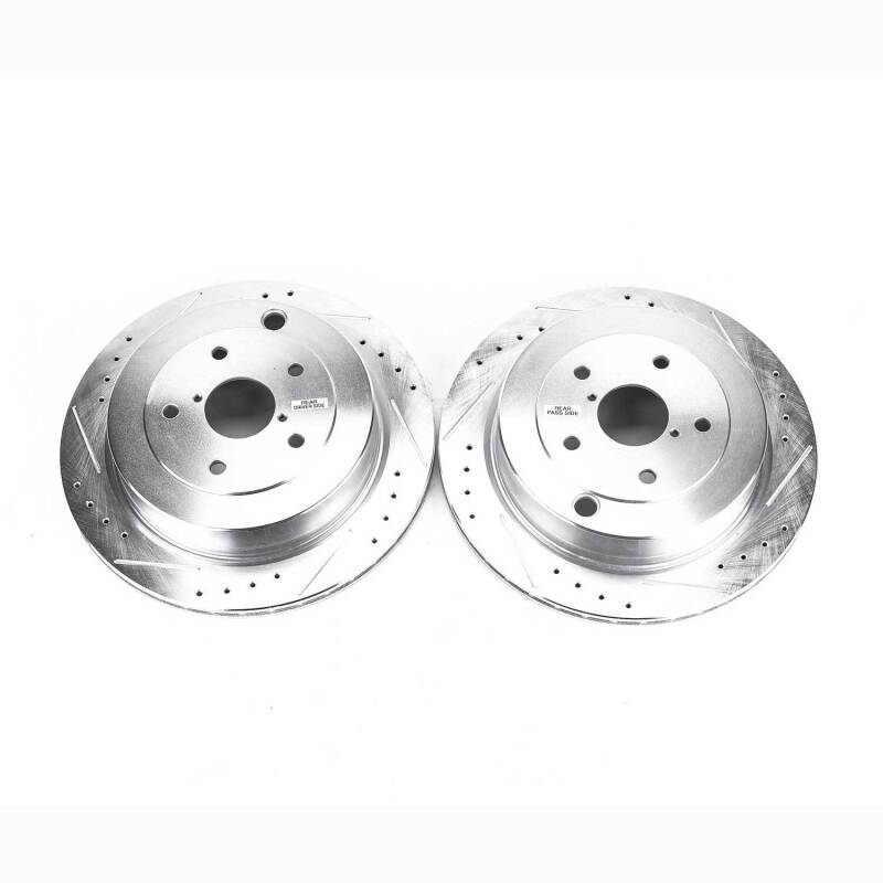 PowerStop fits Subaru 06-07 B9 Tribeca Rear Evolution Drilled & Slotted Rotors -