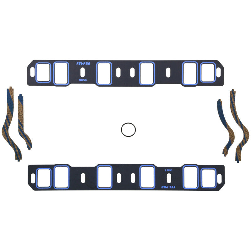 Fel-Pro 1262S3 fits Ford 260/289/302/351W Windsor SB Intake Manifold Gasket Set - 1.28 x 2.10 Port Size