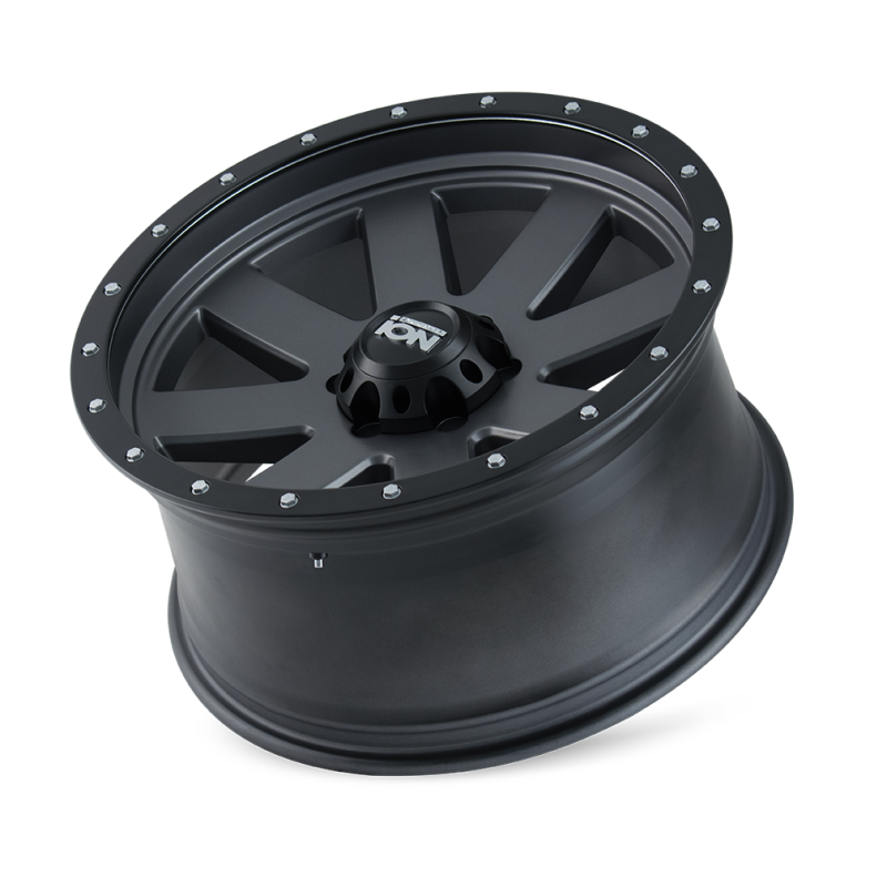 ION 134-8183MG Type 134 18x10 / 6x139.7 BP / -19mm Offset / 106mm Hub Matte Gunmetal/Black Beadlock Wheel