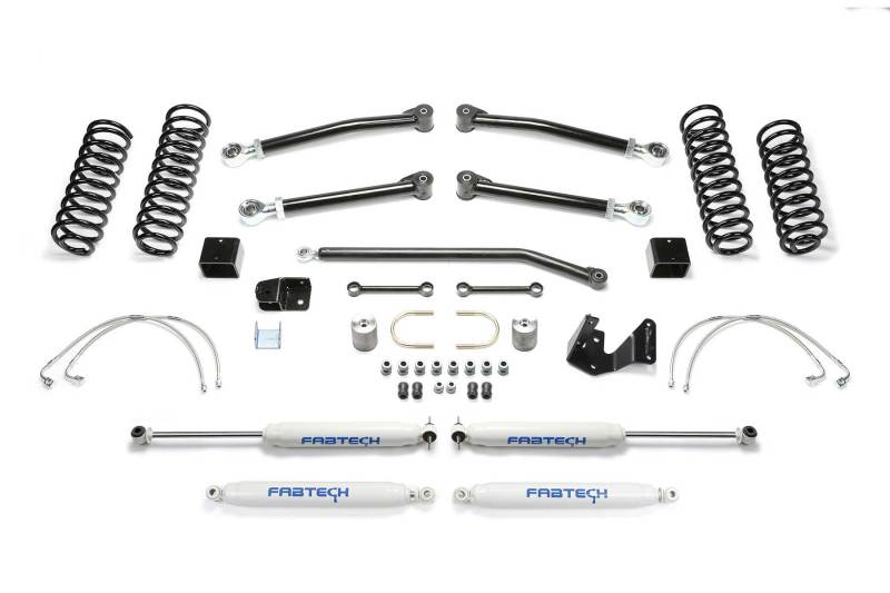Fabtech K4052 fits Jeep 07-18 JK 4-Door 3in Trail Ii w/Perf Shocks