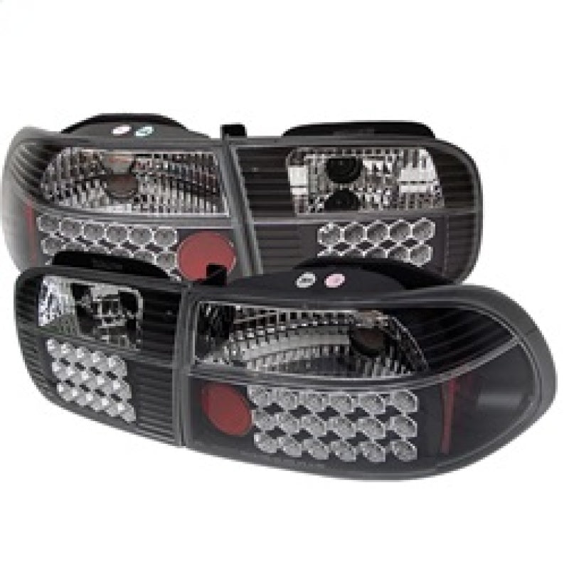 Spyder 5004727 fits Honda 92-95 Civic 3DR LED Tail Lights Black ALT-YD-HC92-3D-