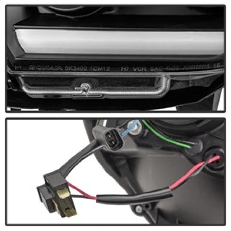 Spyder 5081711 fits Toyota 12-15 Tacoma Projector Headlights Light Bar DRL Blac