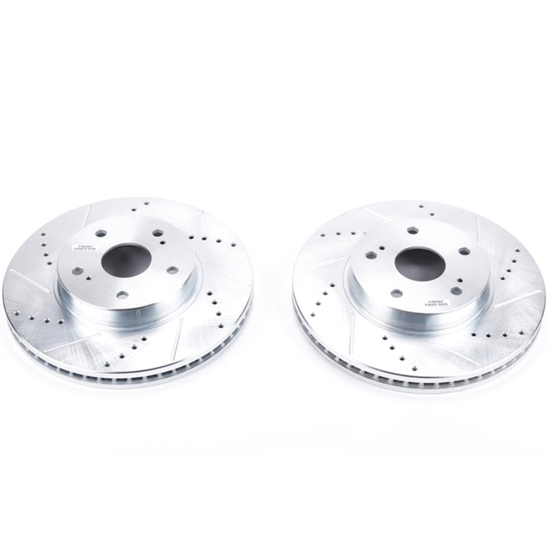 PowerStop fits Subaru 15-18 Legacy Front Evolution Drilled & Slotted Rotors -