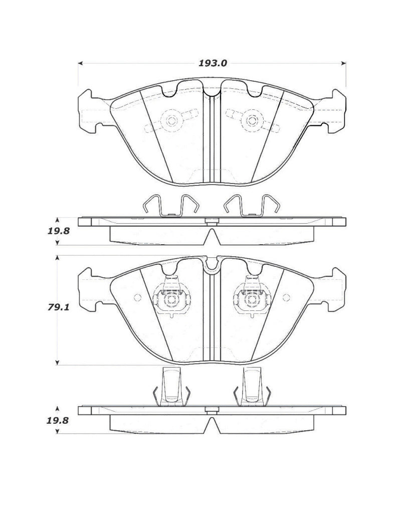 Stoptech 308.1151 Street Touring 06-09 BMW M5 E60 / 07-09 M6 E63/E63 Front Brake Pads